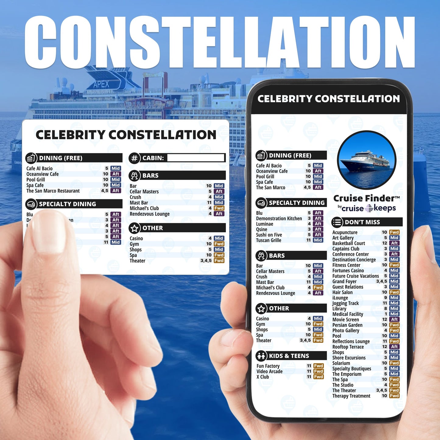 Deck Finder Cards - Celebrity Constellation