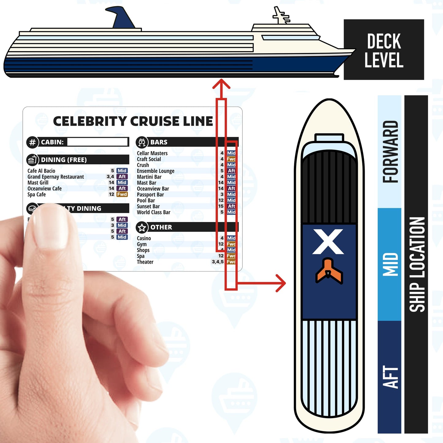 Deck Finder Cards - Celebrity Equinox