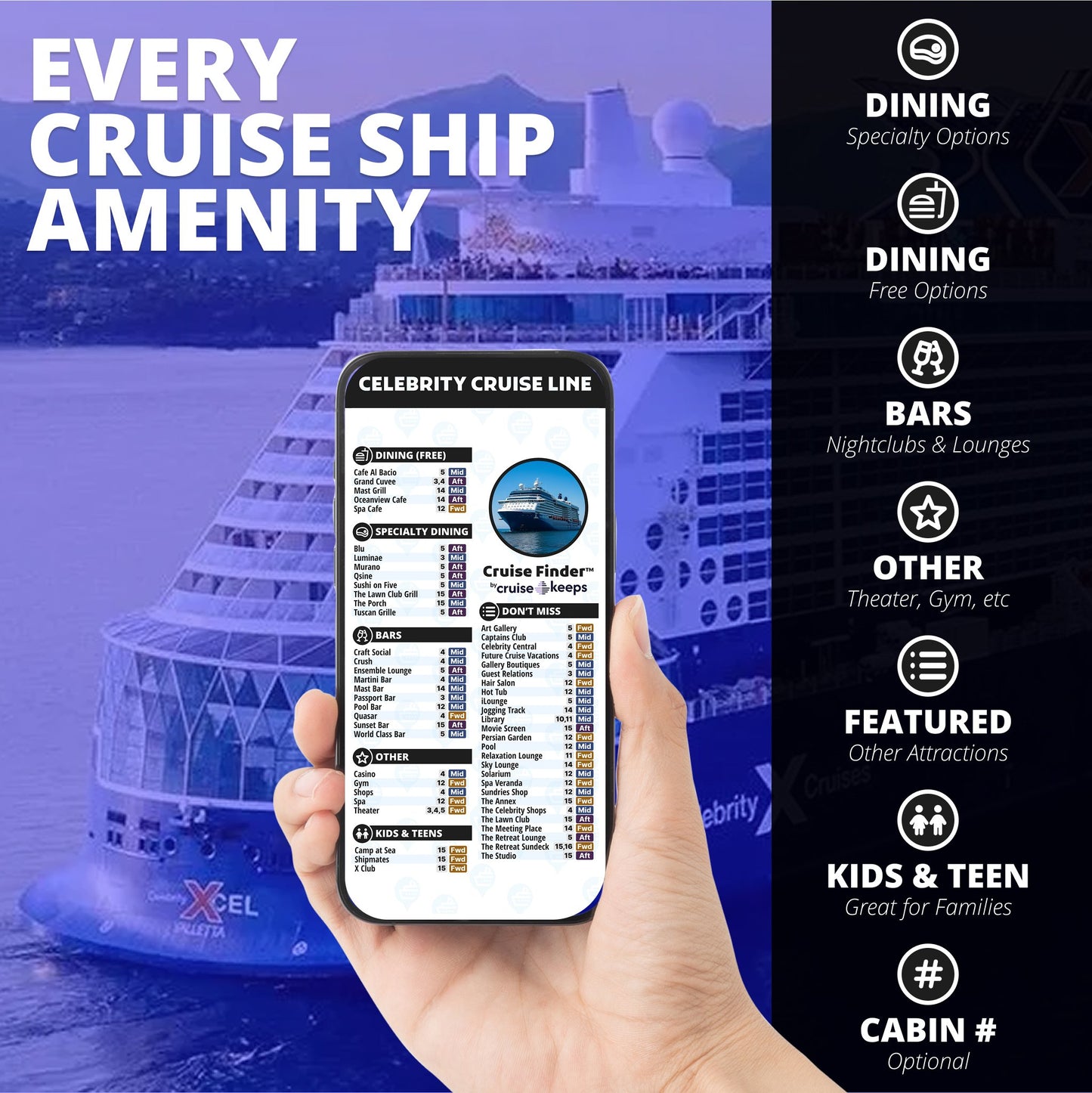 Deck Finder Cards - Celebrity Equinox