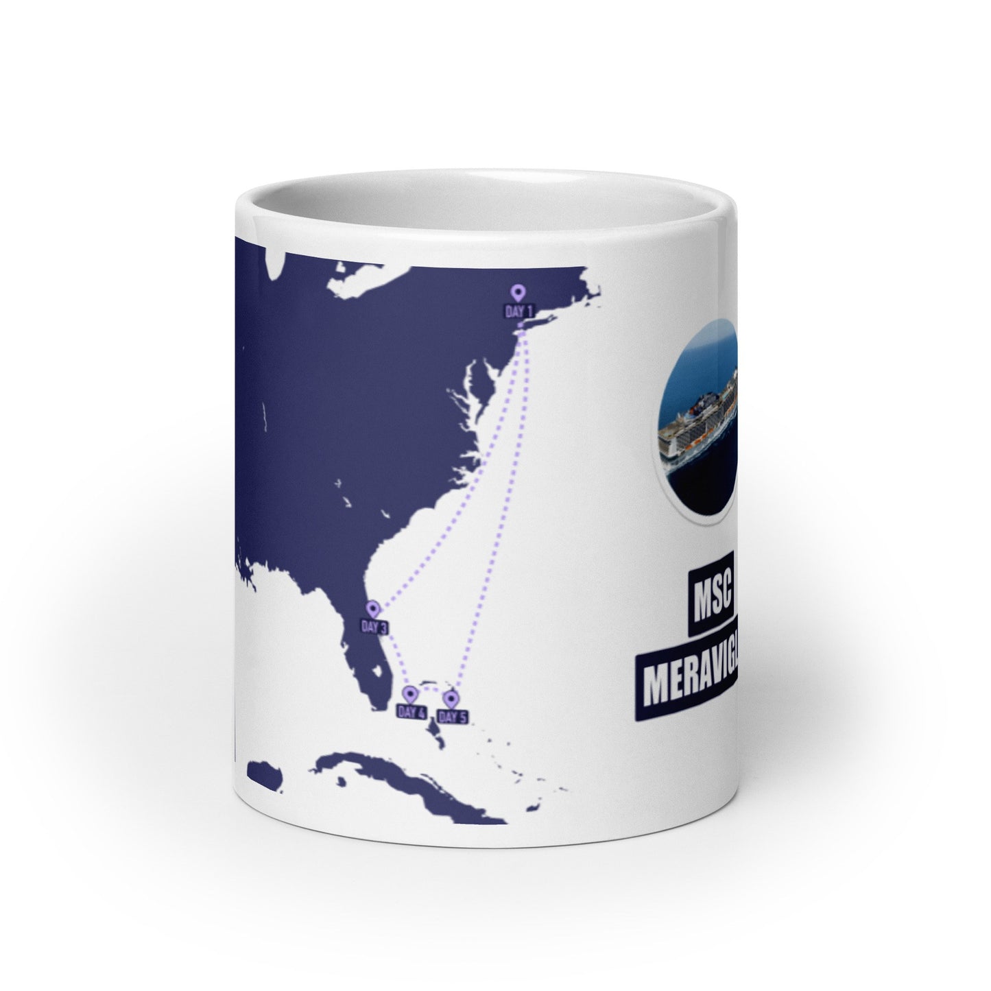 Cruise Map Mug Glossy White Main