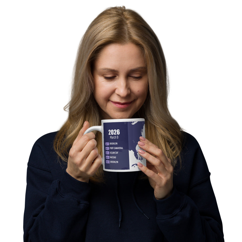 Cruise Map Mug Glossy White Woman