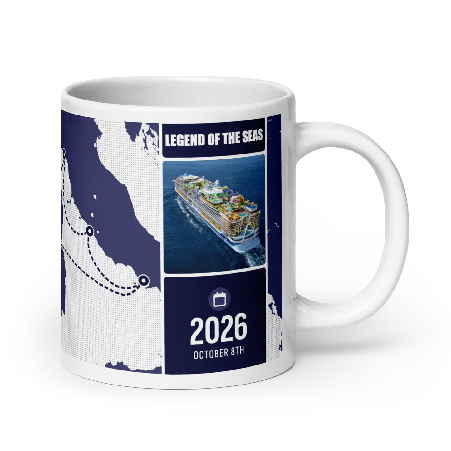 Custom Cruise Map Mug - Left Side