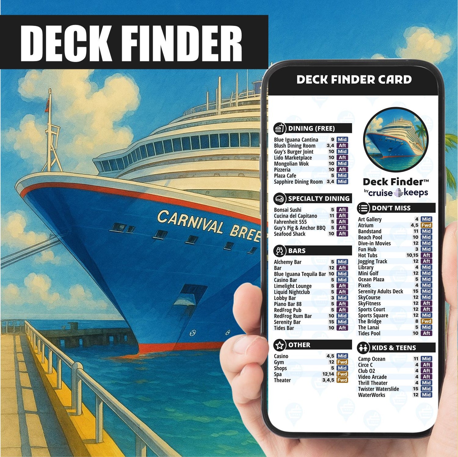 Carnival Cruise Ship Deck Finder
