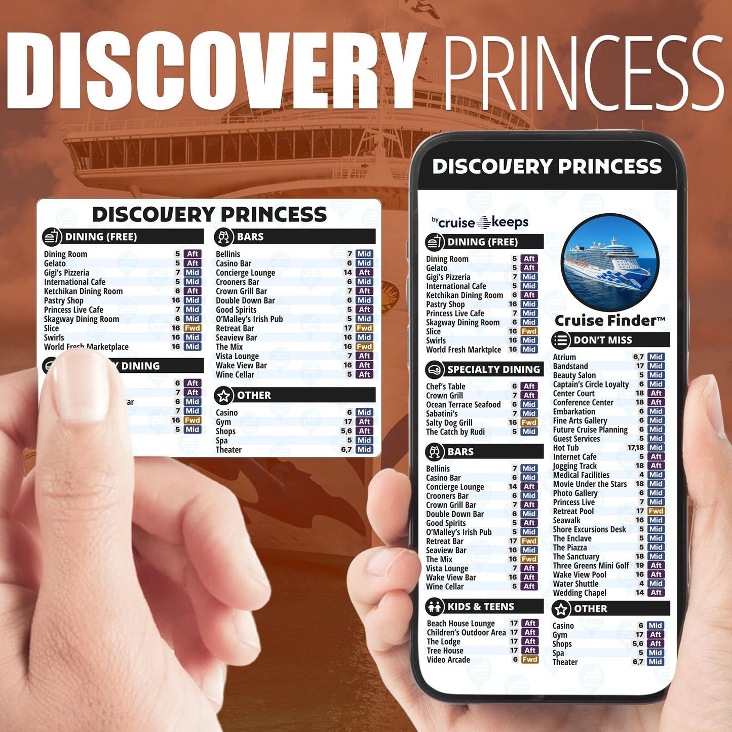 Deck Finder Cards - Discovery Princess