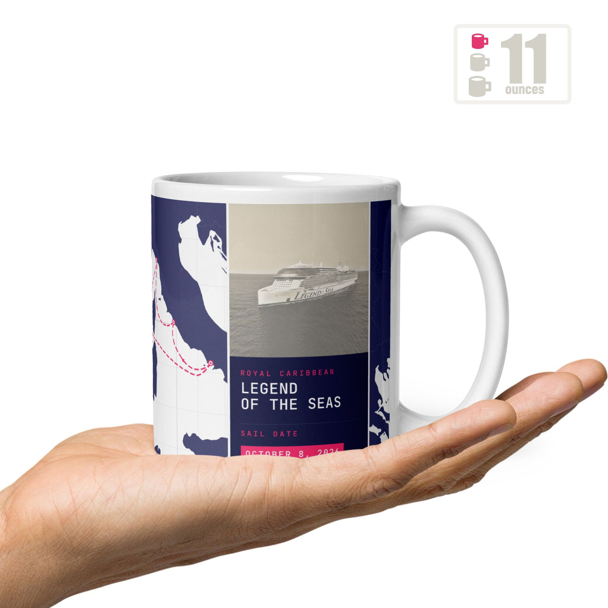 11 oz custom cruise coffee mug