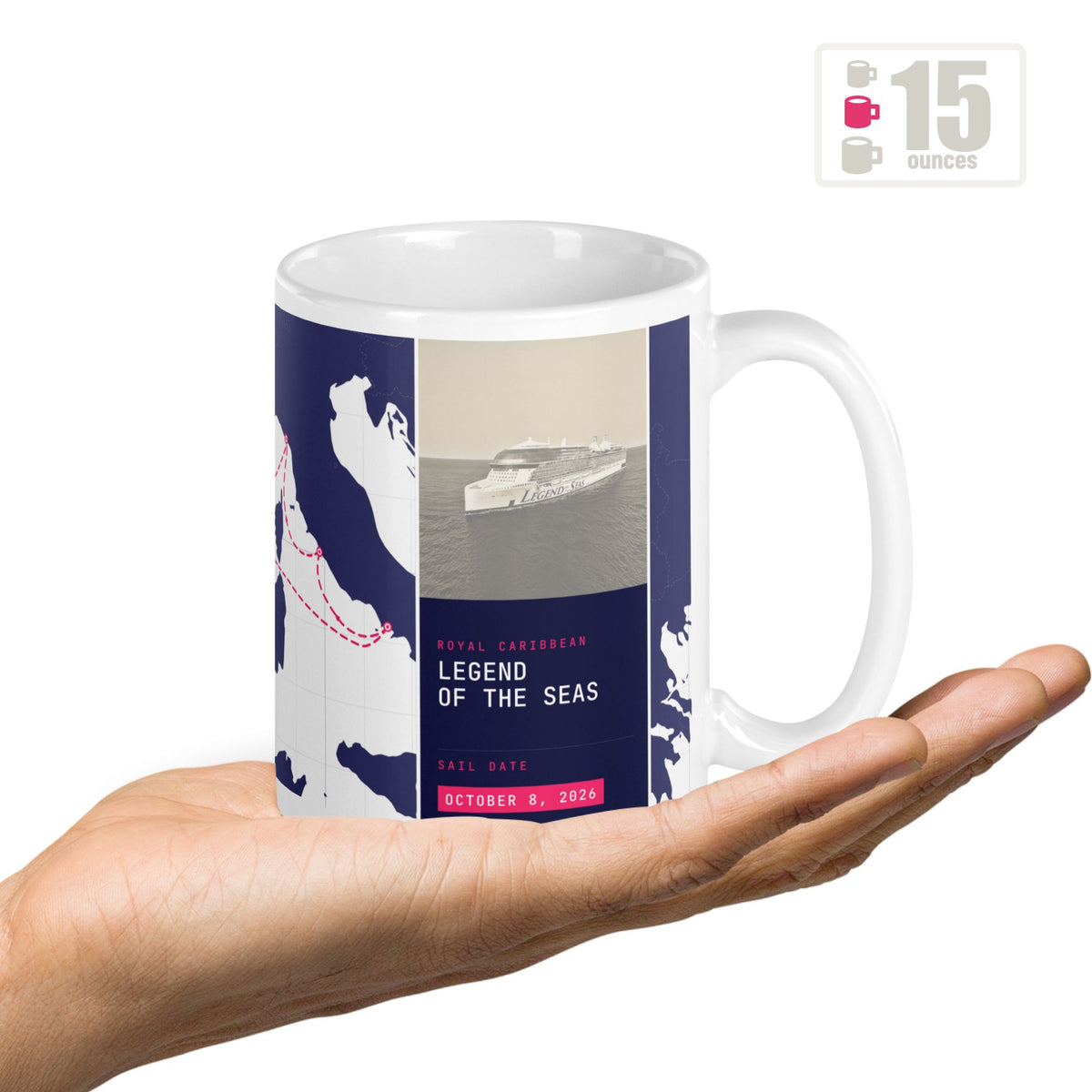 15 oz custom cruise coffee mug