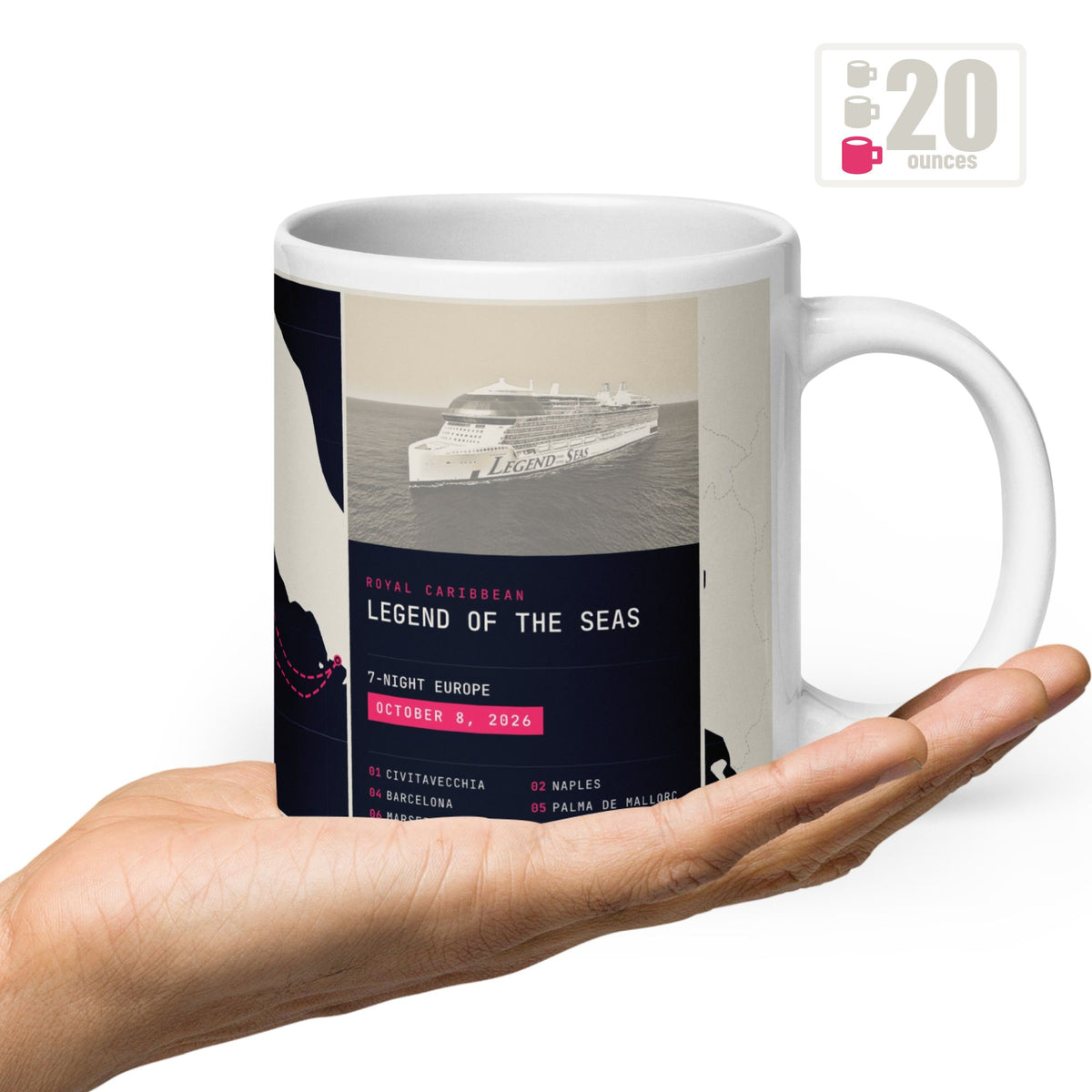 20 oz custom cruise coffee mug
