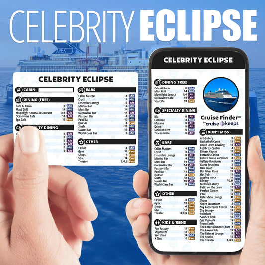 Deck Finder Cards - Celebrity Eclipse