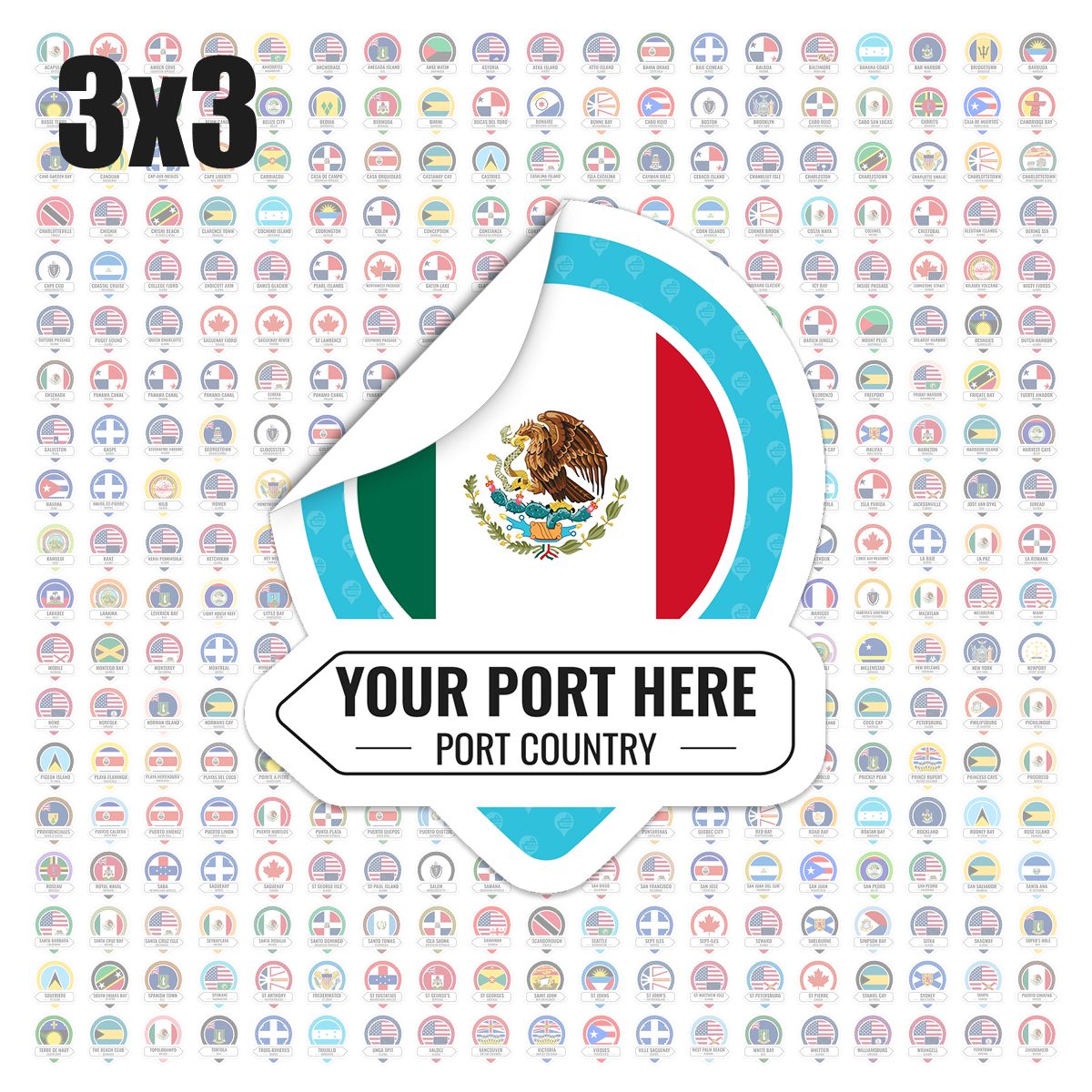 Cruise Port Badges | Stickers for All Cruise Ports