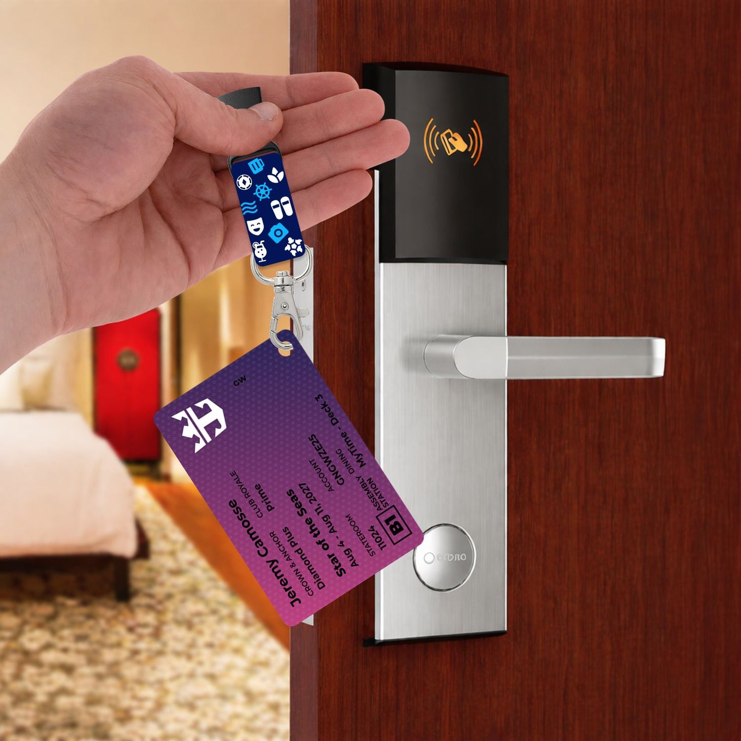 Royal Caribbean - Oasis of the Seas Cruise Lanyards & Deck Finder Cards (Waterproof Card & Phone Screen)