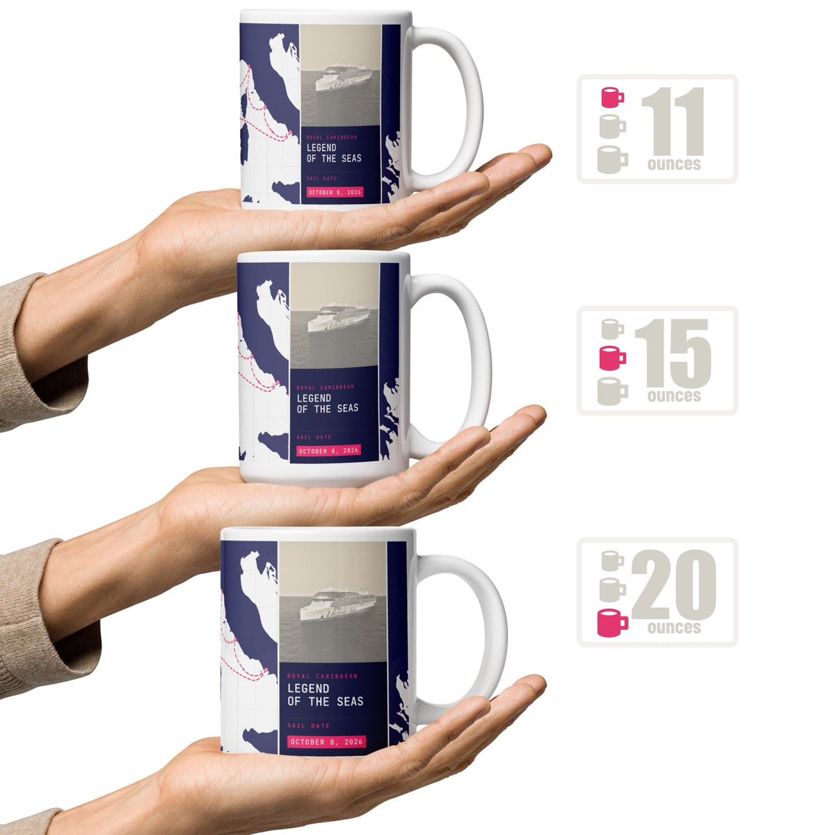 cruise coffee mug sizes