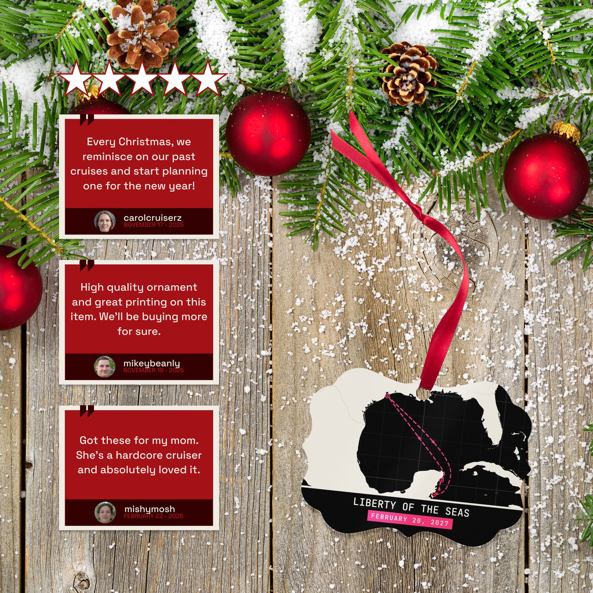 cruise gift ideas ornament black