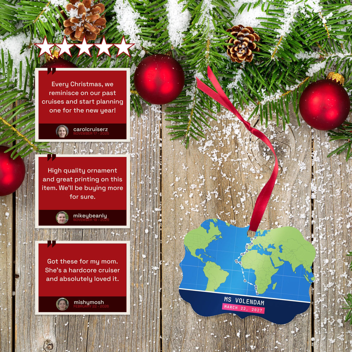 cruise gift ideas ornament blue green