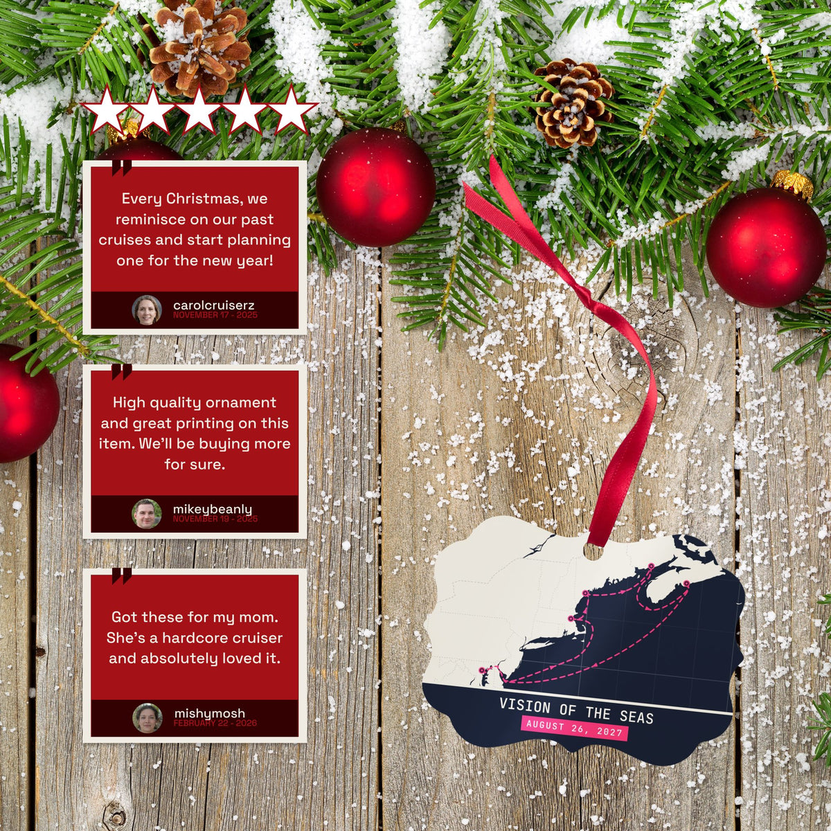 cruise gift ideas ornament navy