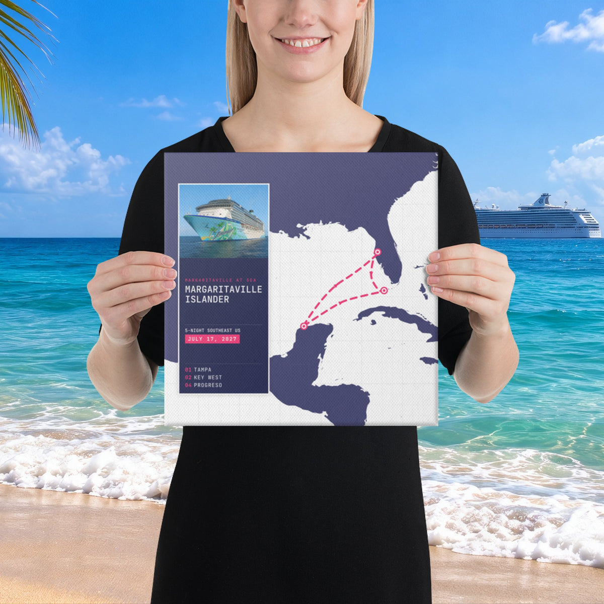 cruise gift ideas printed map white