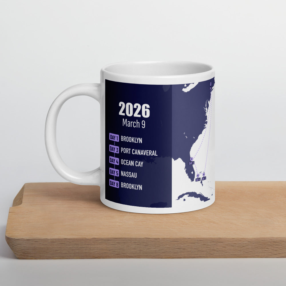 Cruise Map Mug Glossy White Board