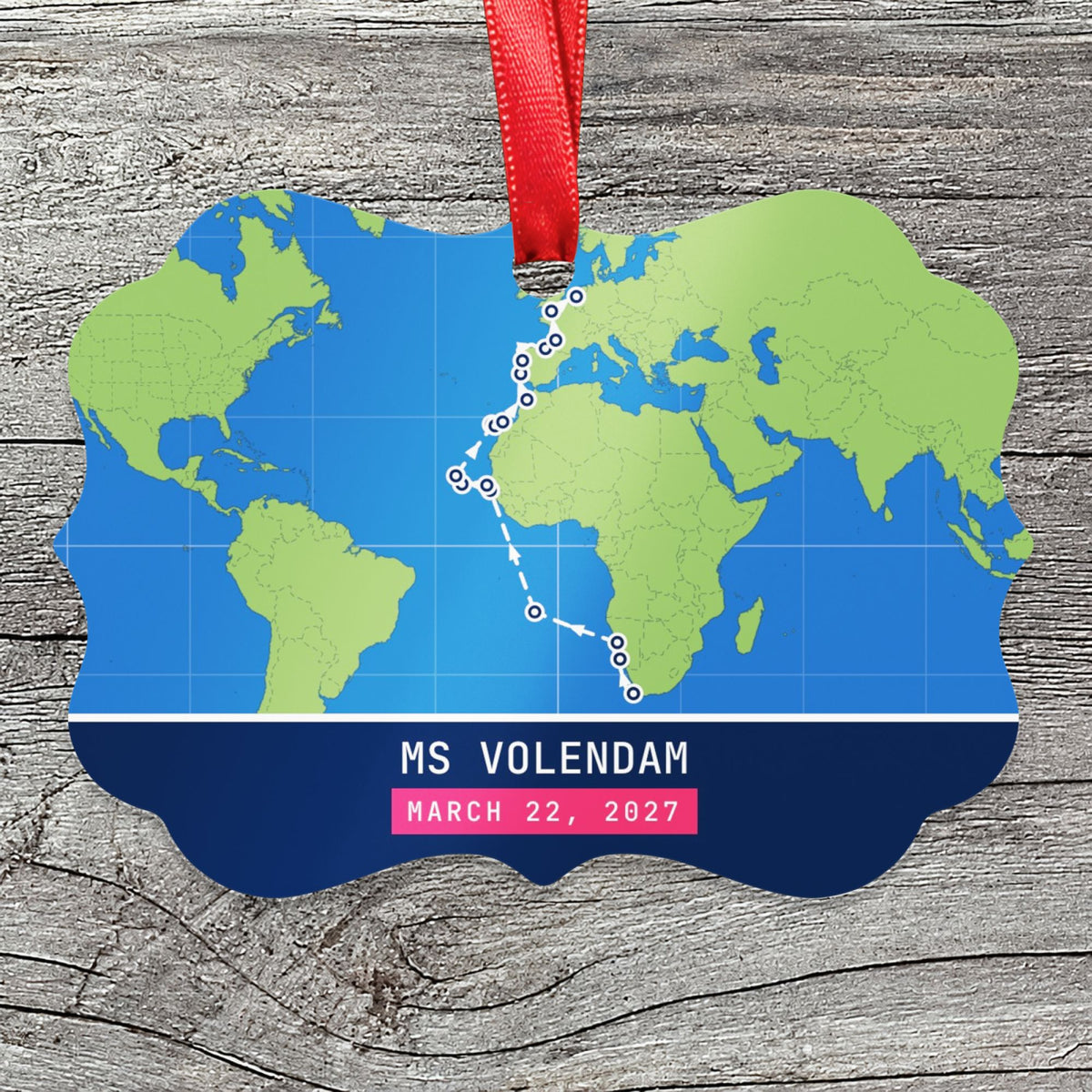 cruise ornament metal blue green