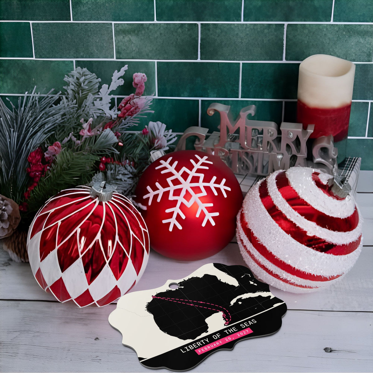 cruise ornaments personalized black