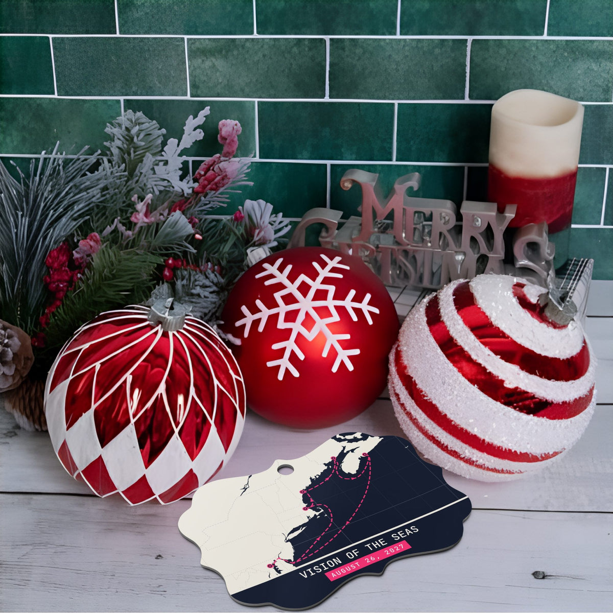 cruise ornaments personalized navy