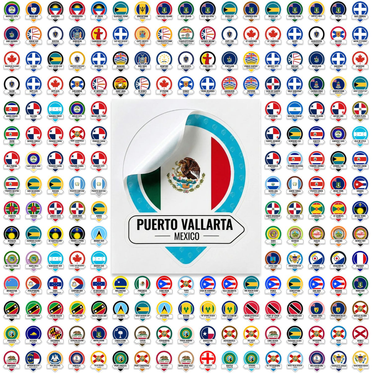 Cruise Itinerary Sticker Sheet - Ship & Port Badges