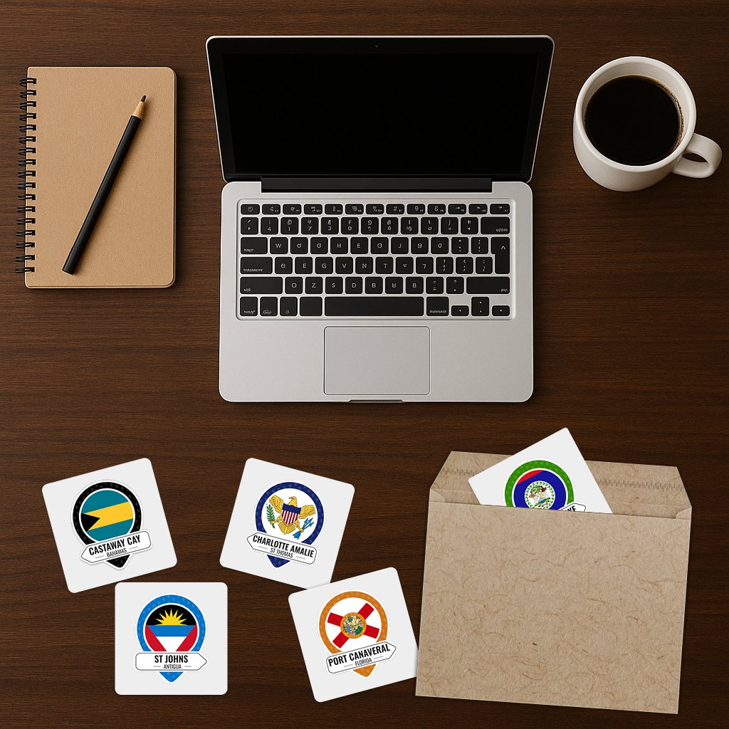 Cruise Port Badges | Stickers for All Cruise Ports