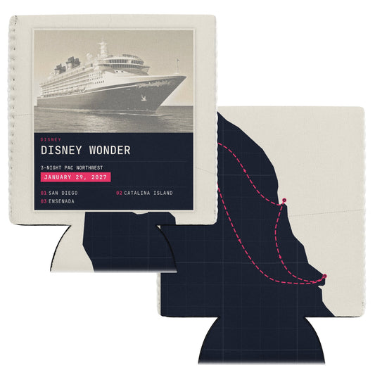 custom can cooler cruise itinerary map