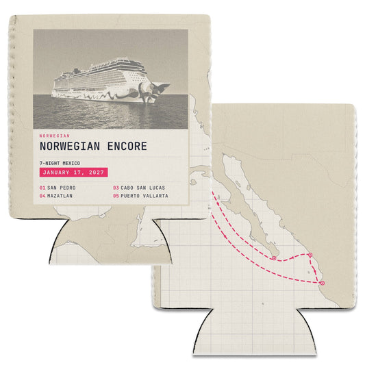 custom can cooler cruise itinerary map