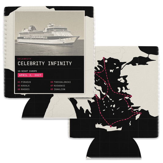 custom can cooler cruise itinerary map