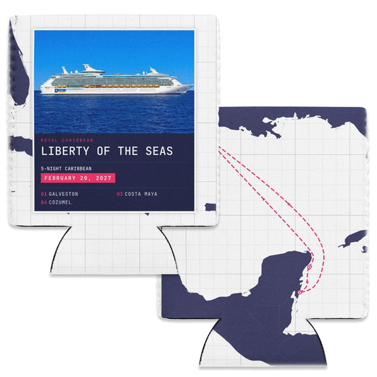 custom can cooler cruise itinerary map