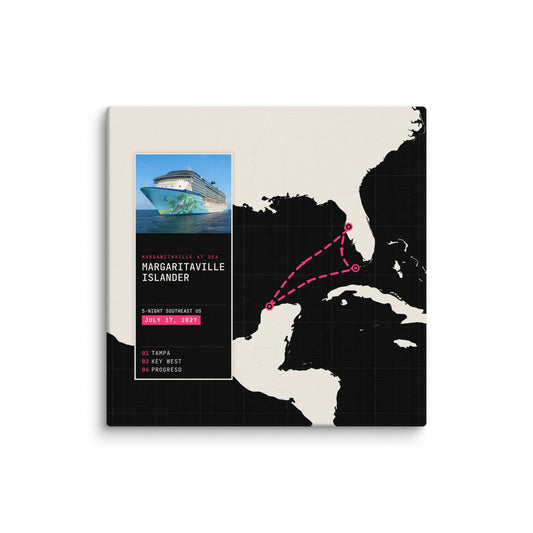 custom canvas print cruise map black