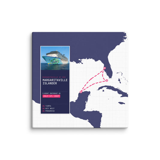 custom canvas print cruise map white