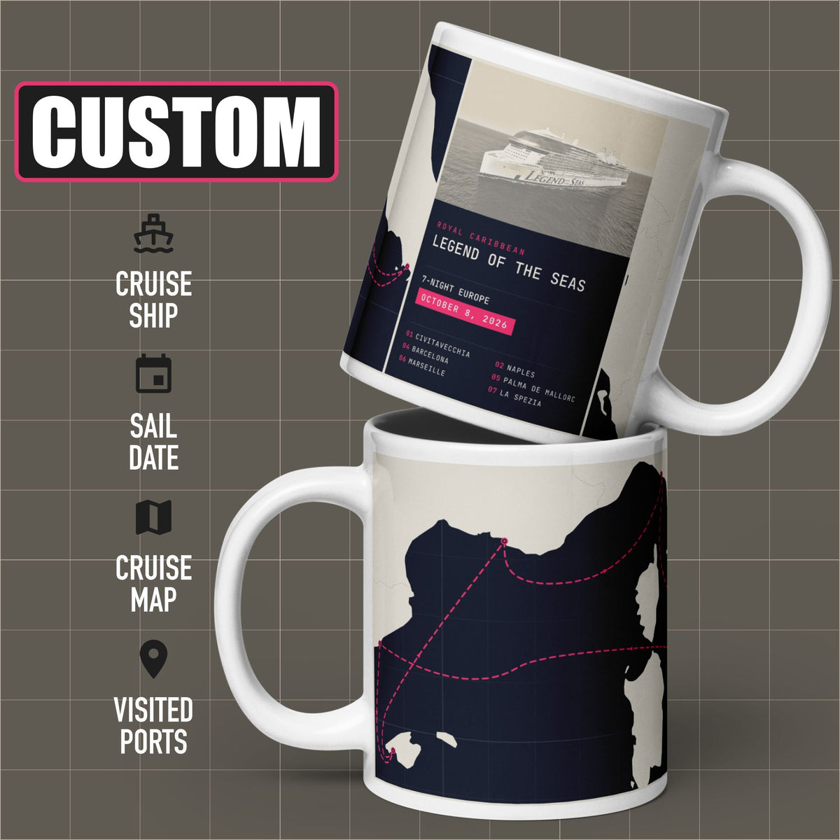 custom cruise gifts coffee mug