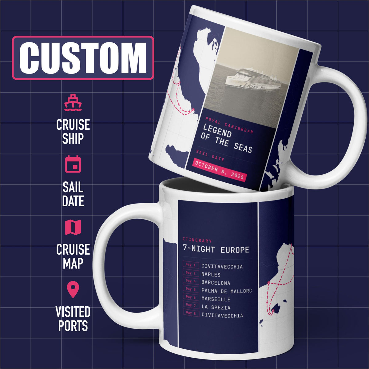 custom cruise gifts coffee mug