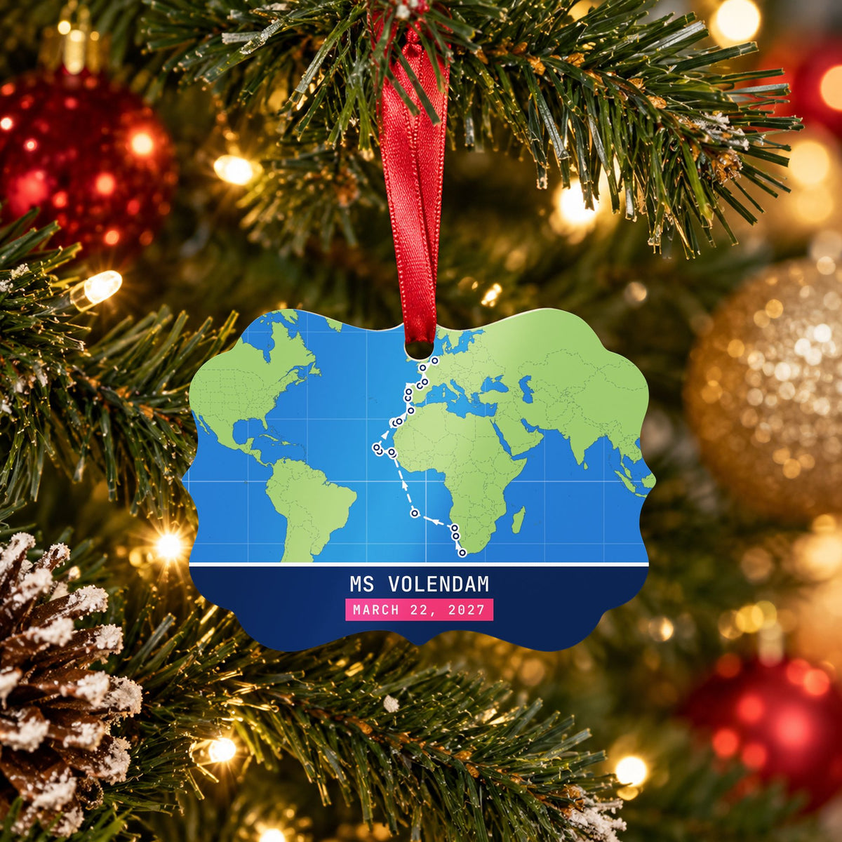 custom cruise gifts ornament blue green