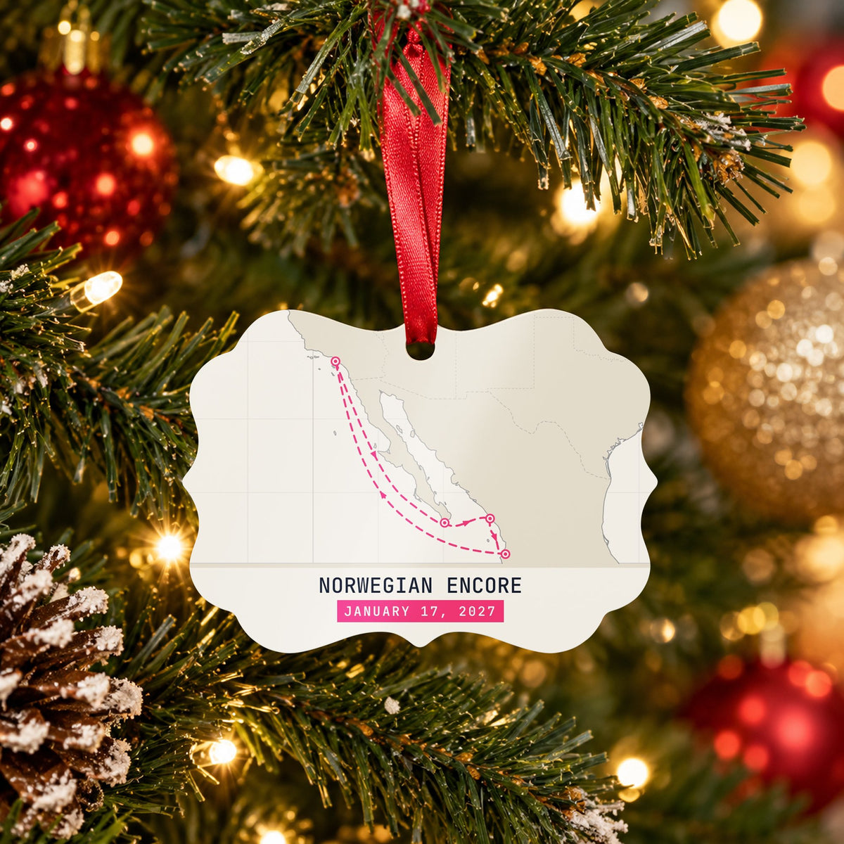 custom cruise gifts ornament cream