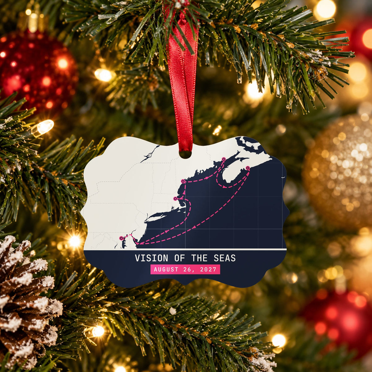 custom cruise gifts ornament navy