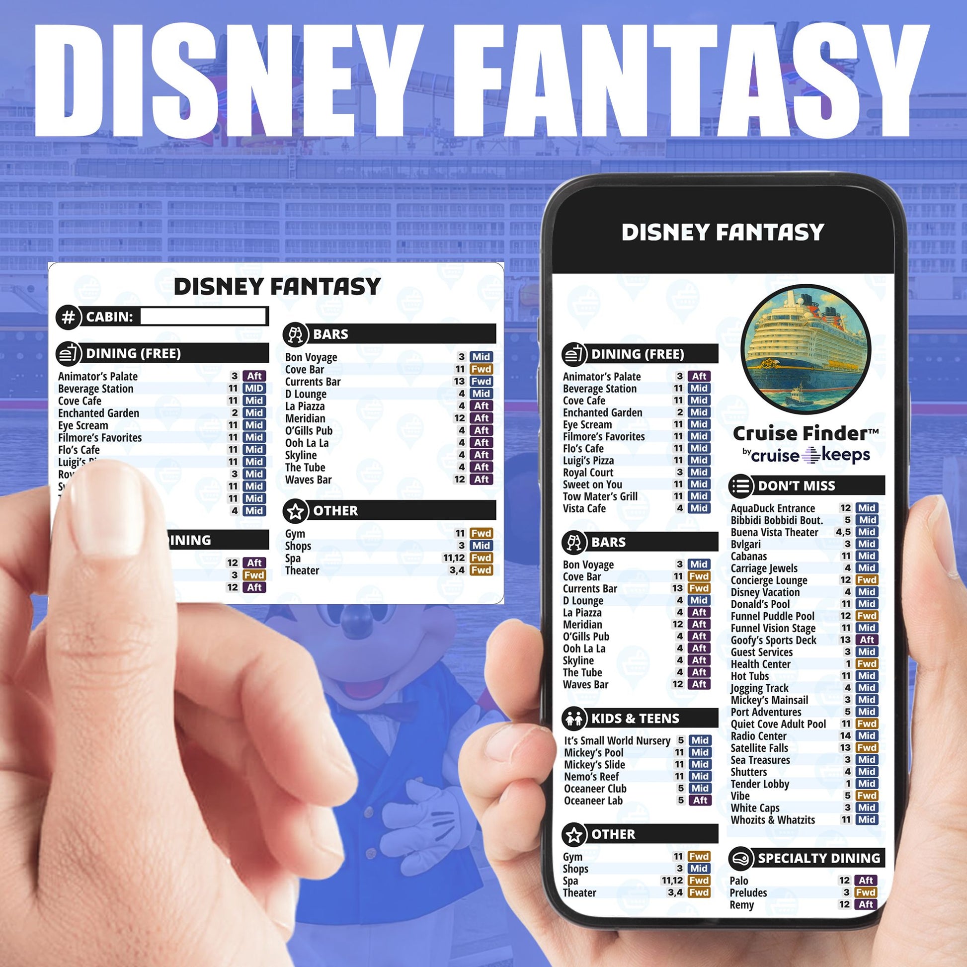 Disney Fantasy Deck Finder Cards Venue Locator