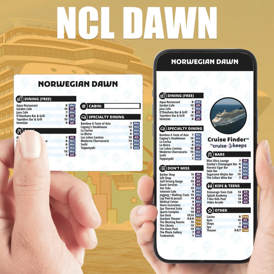 Norwegian Dawn Deck Finder Cards Venue Locator