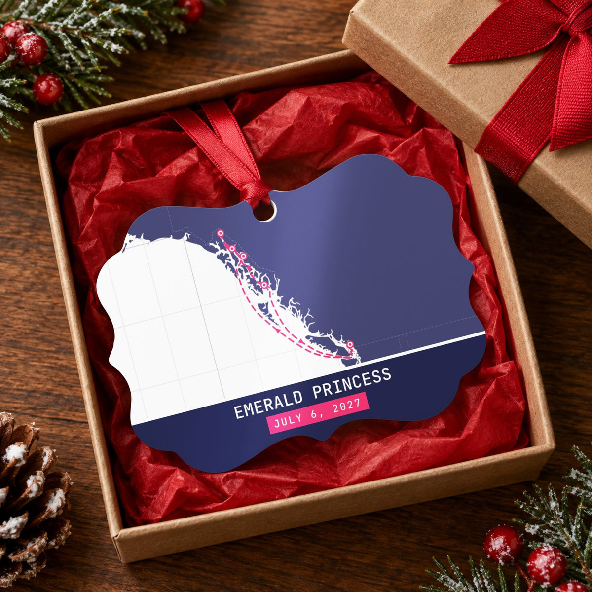 personalized cruise ornament white