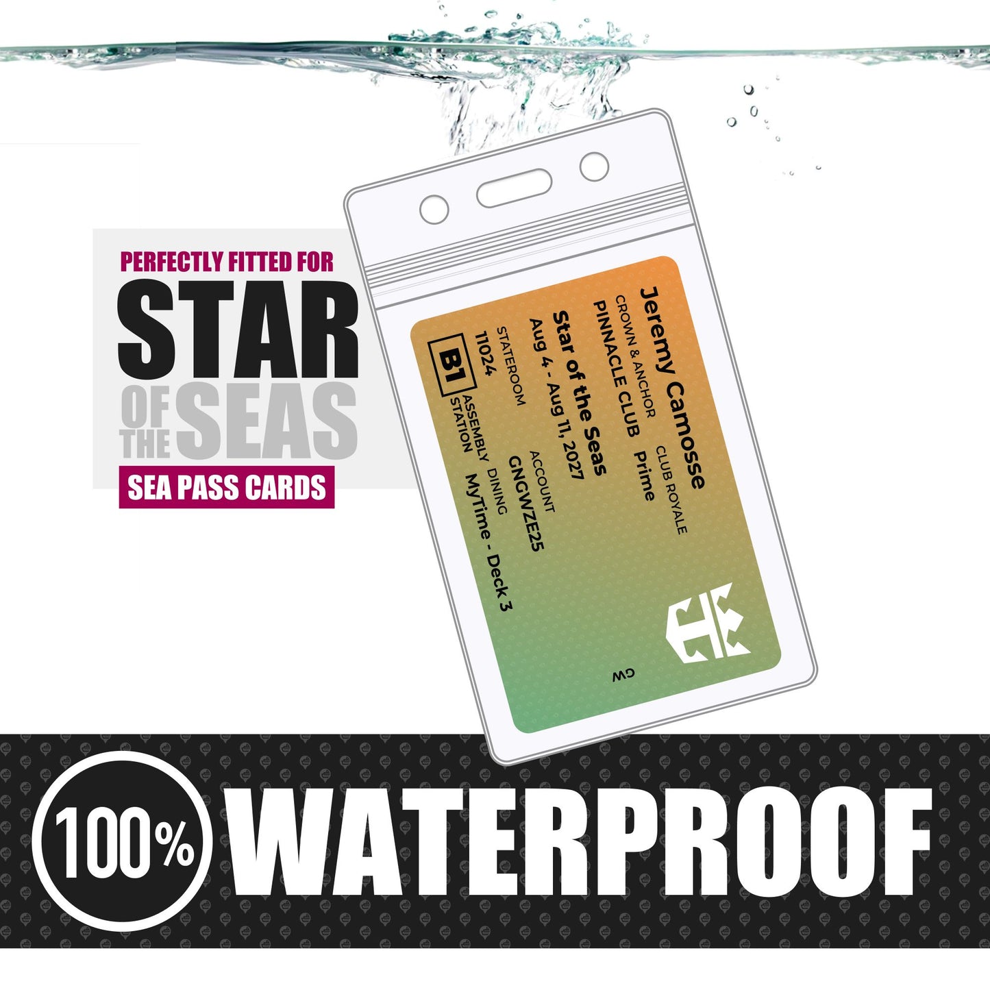 Royal Caribbean - Star of the Seas Cruise Lanyards & Deck Finder Cards (Waterproof Card & Phone Screen)